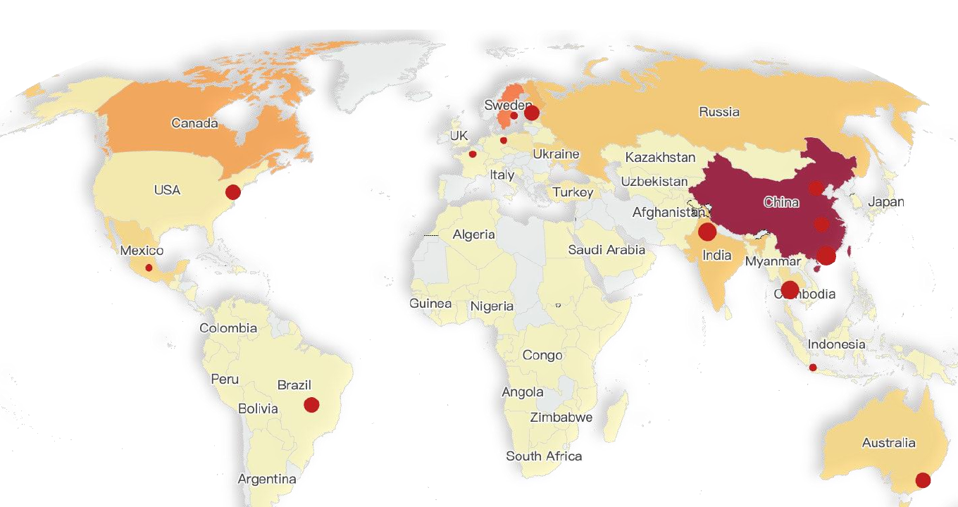 Tongyu overseas branches and deployment map